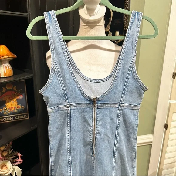 American Eagle Denim Button Front Midi Dress – Size 6 - Picture 5 of 11